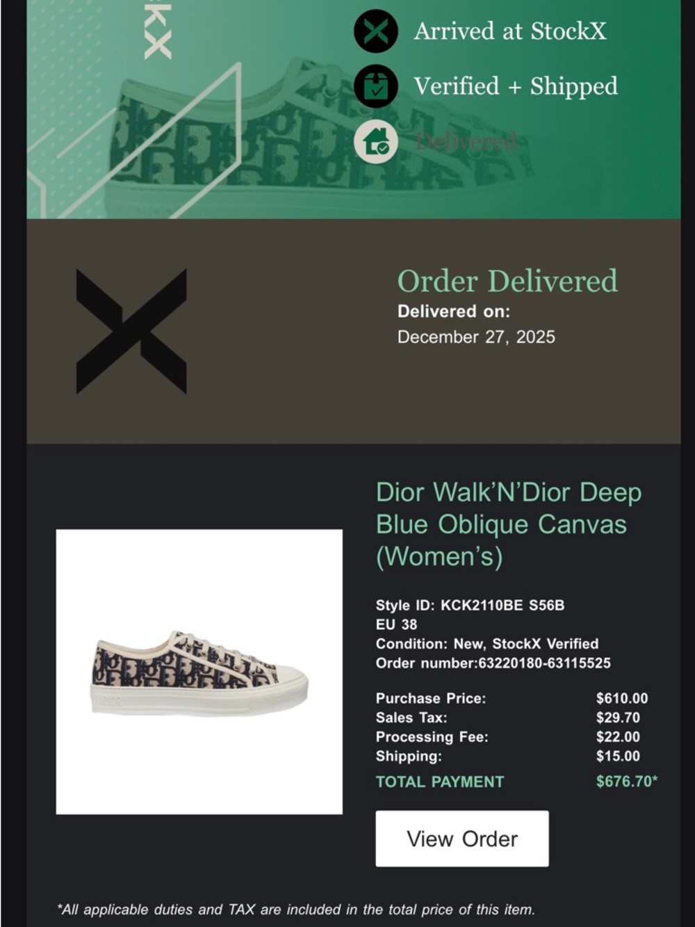 Christian Dior Walk N’ Dior Sneakers - Picture 10 of 10